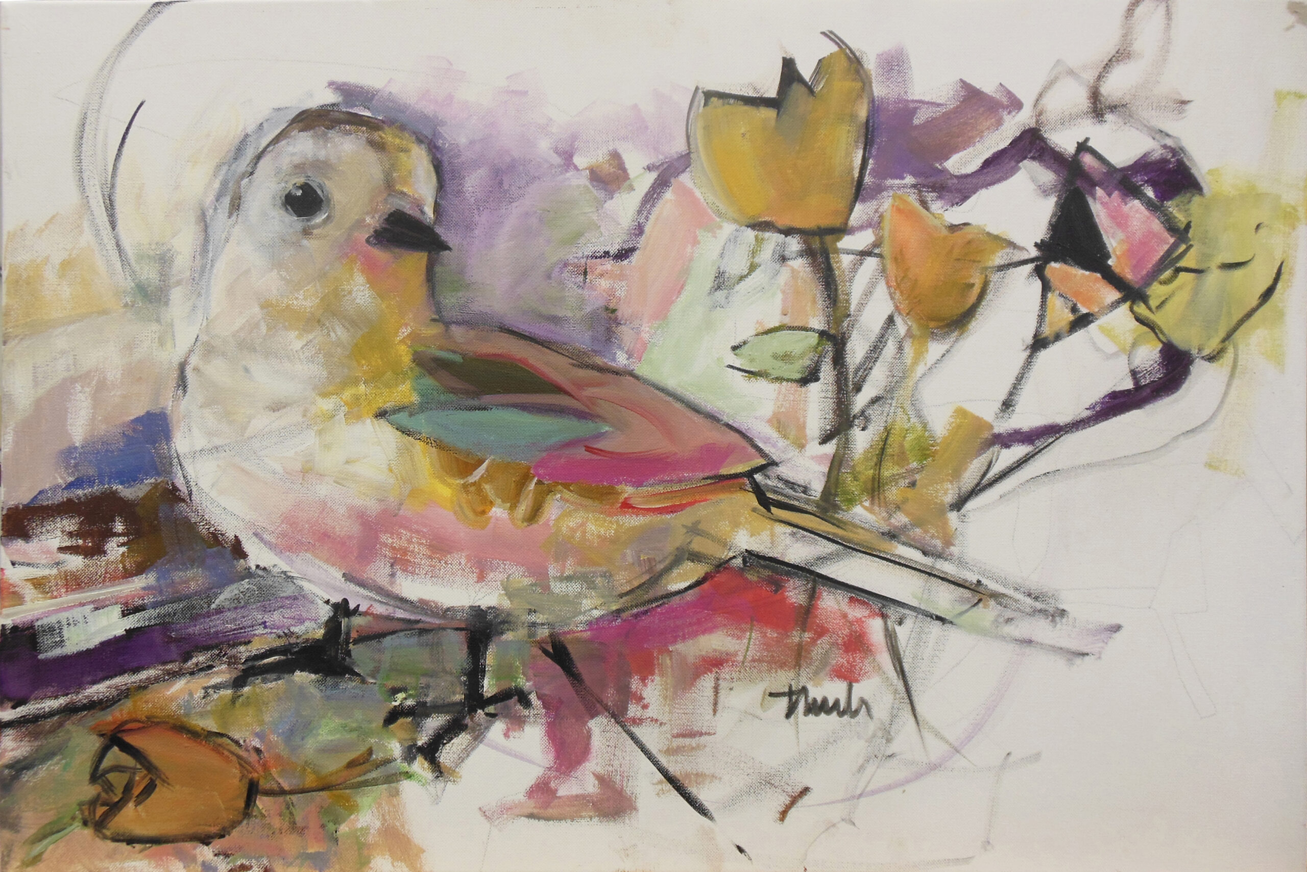 Bird in Reverence by Lauren Thuli; A print will be up for grabs at the auction!